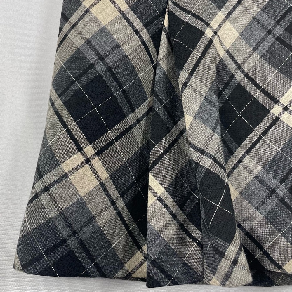 Y2K Express Plaid Skirt Gray 4 Prep Academia Schoolgirl Grunge Mini - Picture 8 of 16